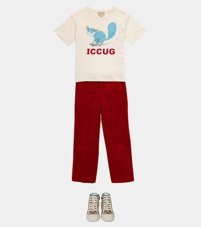Shop Gucci X Freya Hartas Cotton T-shirt In 白色