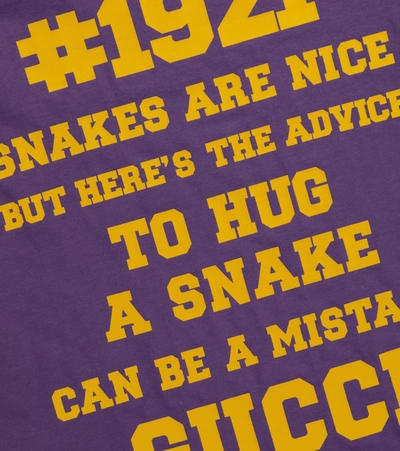 Kids' 1921 To Hug A Snake Cotton T-shirt In 紫色