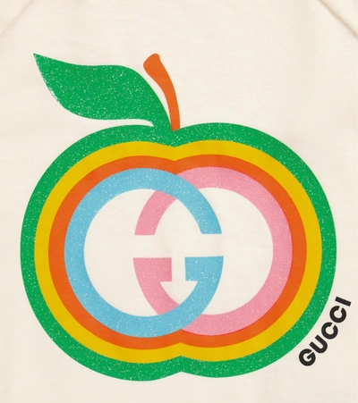 Shop Gucci Logo Cotton T-shirt In 黄色