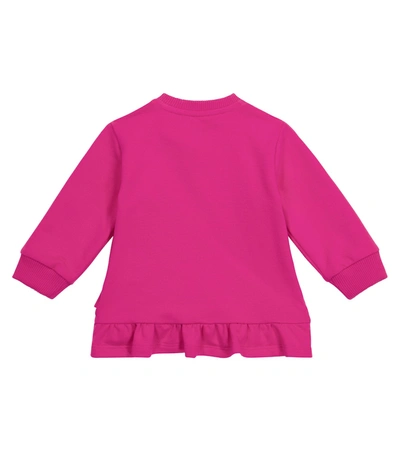 Shop Versace Baby Medusa Stretch-cotton Sweatshirt Dress In 金色