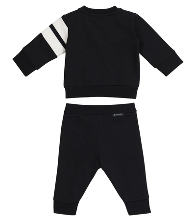 Shop Moncler Baby Sweatshirt And Sweatpants Set In Black