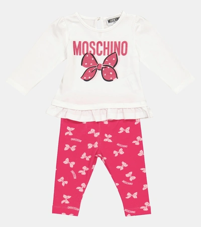 Shop Moschino Baby Printed T-shirt And Leggings Set In Pink