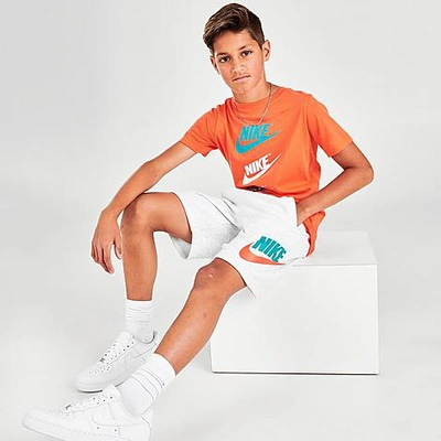 Shop Nike Kids' Sportswear Hbr Club Fleece Shorts In Birch Heather