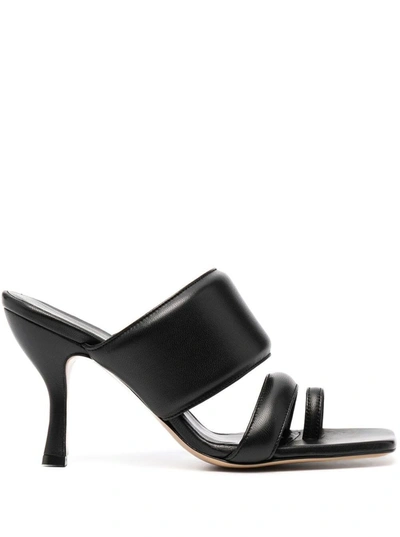 Shop Gia Couture Black Leather Sandals