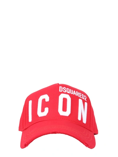 Shop Dsquared2 Baseball Cap In Rosso