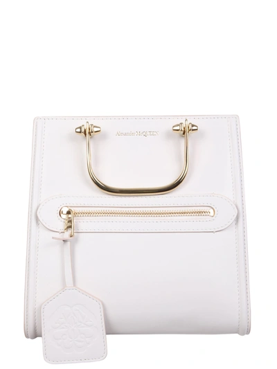 Shop Alexander Mcqueen The Short Story Bag In Bianco