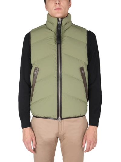 Shop Tom Ford High Neck Vest In Verde