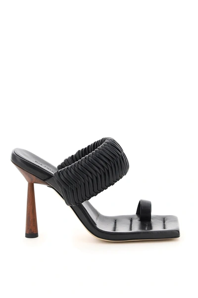 Shop Gia X Rhw Rosie 1 Toe Ring Mules In Black (black)