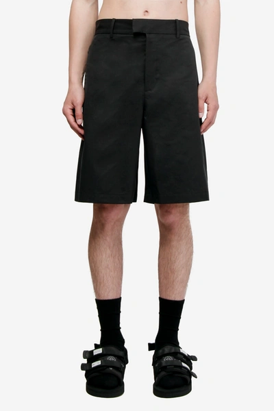 Shop A-cold-wall* Treated Wide Shorts In Black