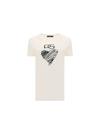 Shop Dolce & Gabbana T-shirt In Optical White