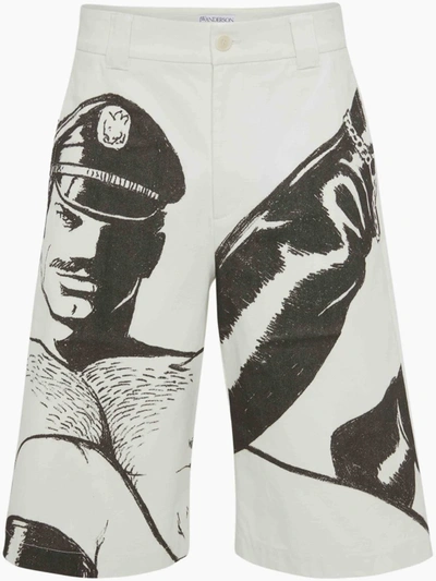 Shop Jw Anderson Tom Of Finland Wide Leg Shorts In White