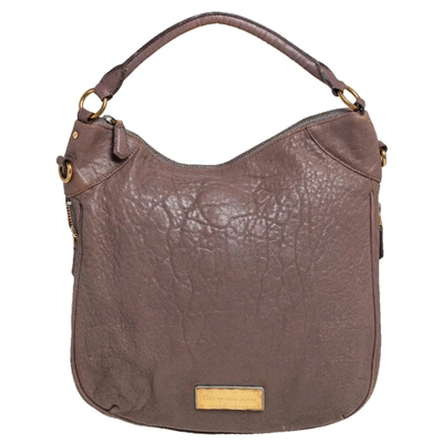 Pre-owned Marc By Marc Jacobs Taupe Leather Classic Q Hillier Hobo In Brown