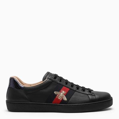 Shop Gucci Black Ace Sneakers