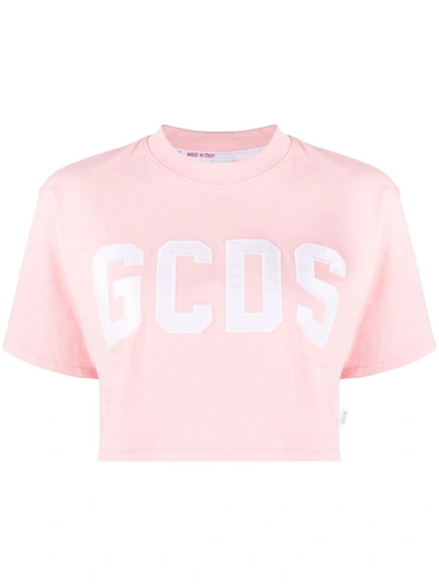Shop Gcds Logo Print T-shirt In Pink