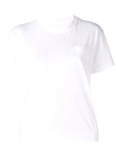 Shop Sacai Plisse Detailed T-shirt In White