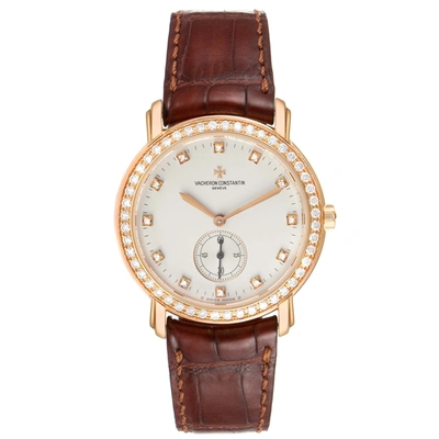Shop Vacheron Constantin Malte Grande Rose Gold Diamond Watch 81500 Papers In Not Applicable