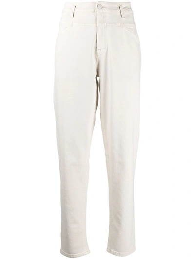 Shop Closed Mid-rise Straight Organic Cotton Jeans In White