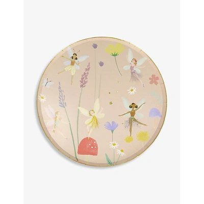 Shop Meri Meri Fairy-print Paper Plates Pack Of Eight