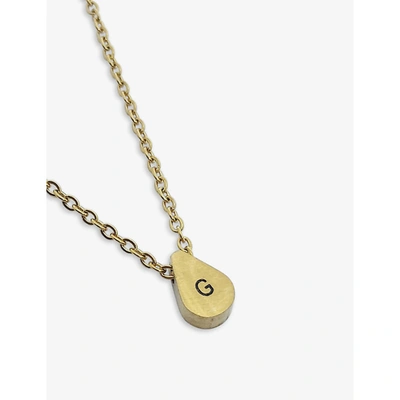 Shop Littlesmith Women's Personalised Initial Gold-plated Teardrop Bead Necklace