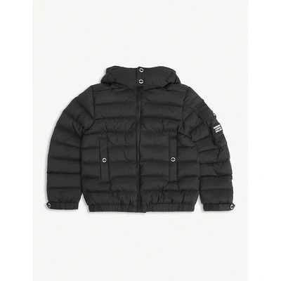 Shop Burberry Kohen Logo-print Shell Puffer Jacket 4-14 Years In Black