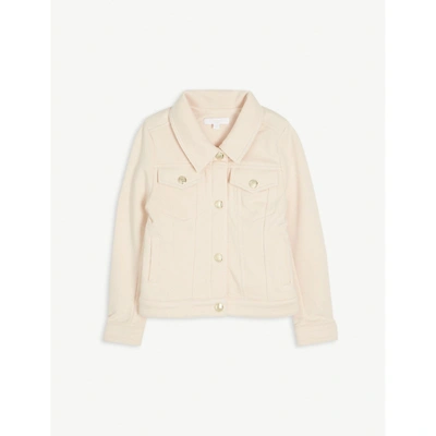Shop Chloé Relaxed-fit Cotton-blend Jacket 4-14 Years In Pale Pink