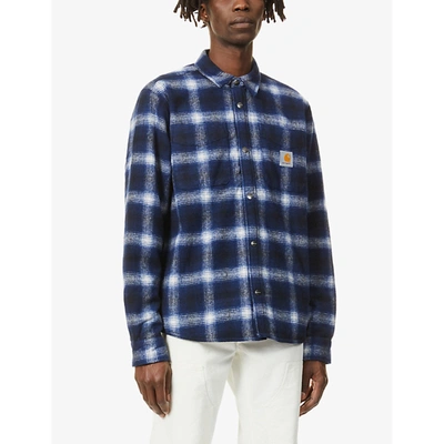 Shop Carhartt Lashley Checked Stretch-woven Shirt