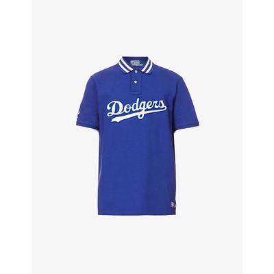 Polo Ralph Lauren Mens Baseball Royal X Mlb Dodgers Graphic-print  Cotton-piqué Polo Shirt S