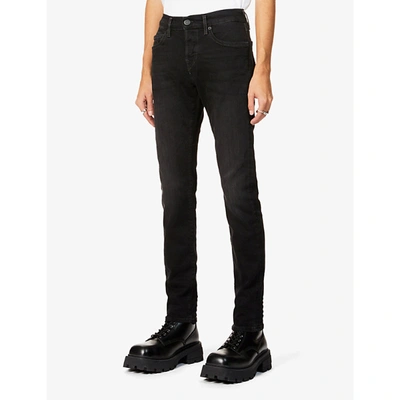 Shop True Religion Rocco Skinny Stretch-denim Jeans In Black