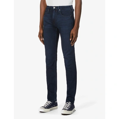 Shop Paige Lennox Slim-fit Stretch-denim Jeans In Oakwood