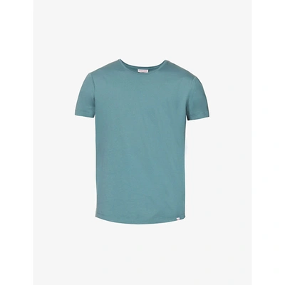 Shop Orlebar Brown Ob-t Crewneck Cotton-jersey T-shirt In Sage