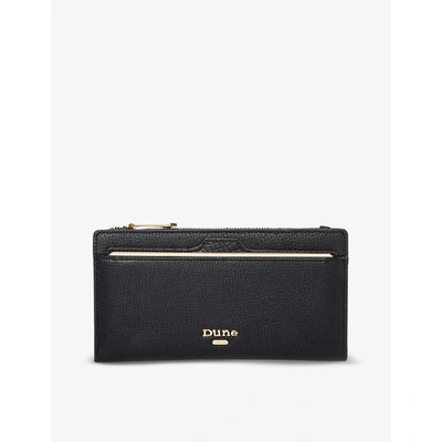 Shop Dune Kaydence Logo-embossed Leather Purse In Black-plain Synthetic