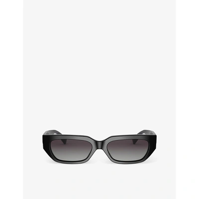 Shop Valentino Va4080 53 Acetate Sunglasses In Black