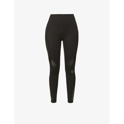 Shop Adidas By Stella Mccartney Supportcore High-rise Recycled Stretch-polyamide Leggings In Black