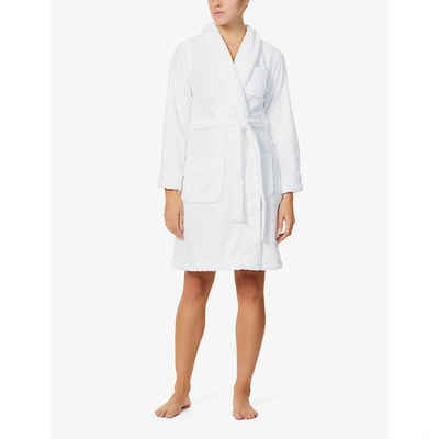Shop Lauren Ralph Lauren Chevron Fleece Robe In White