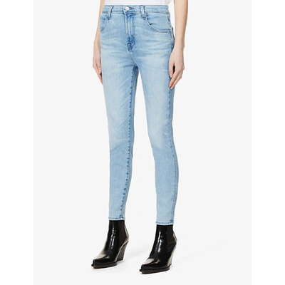 Shop J Brand Womens Atra Alana Cropped Skinny High-rise Stretch-denim Jeans 30