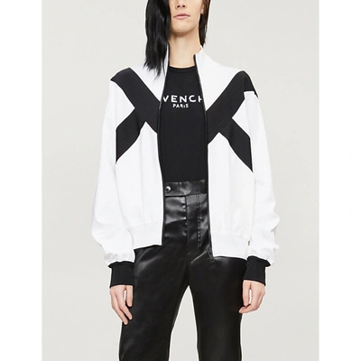 Shop Givenchy Womens Black Logo-print Regular Fit Cotton-jersey T-shirt Xs
