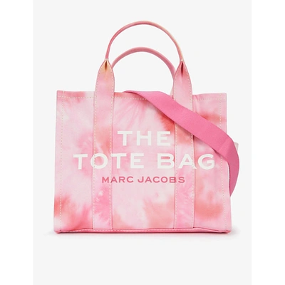 Shop Marc Jacobs Womens Pink Multi The Tote Tie-dye Small Cotton Tote Bag