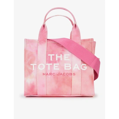 Shop Marc Jacobs Womens Pink Multi The Tote Tie-dye Mini Cotton Tote Bag