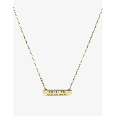 Shop Littlesmith Women's Personalised Gold-toned Brass Necklace