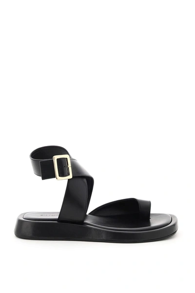 Shop Gia X Rhw Rosie 4 Toe Ring Sandals In Black (black)