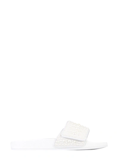 Shop Jimmy Choo Slide Fitz Sandals In Bianco