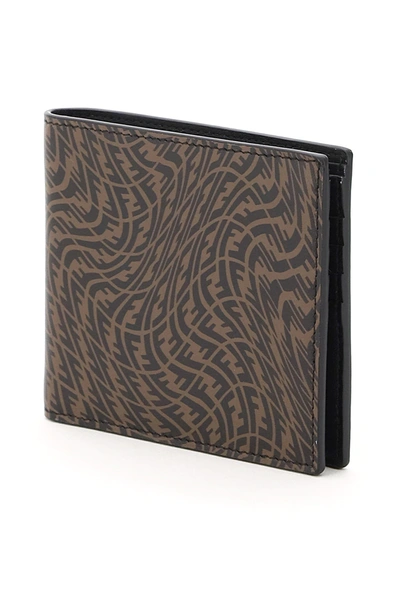 Shop Fendi Ff Vertigo Bifold Wallet In Brown
