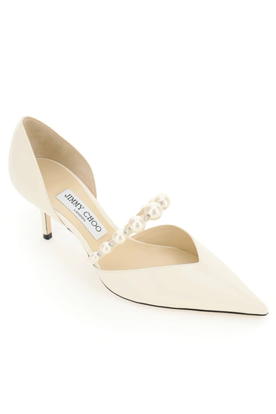 Jimmy Choo Aurelie 65 Patent Leather Pumps In White