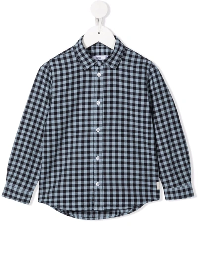 Shop Knot Kentaro Gingham-check Print Shirt In Blue