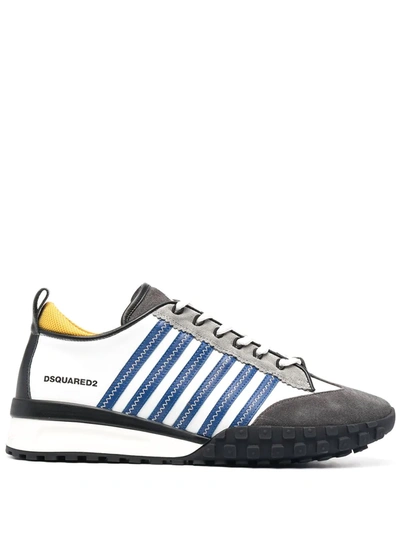 Dsquared2 Legend 551 Mix Leather Low-top Sneakers In Grau