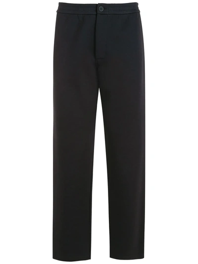 Shop Giorgio Armani Straight Leg Trousers In Schwarz