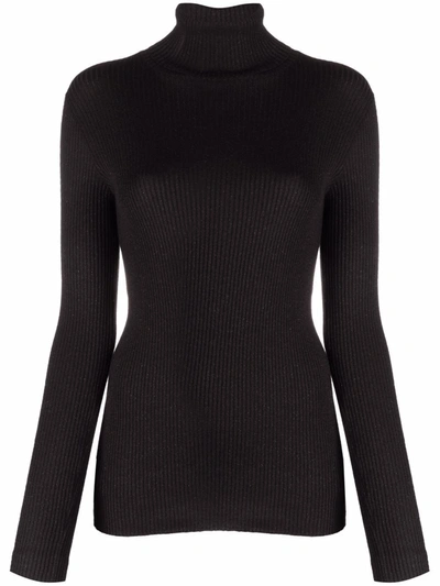 Brunello Cucinelli Roll-neck Cashmere-blend Jumper In Schwarz