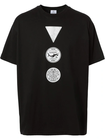 Shop Burberry Badge-print T-shirt In Schwarz