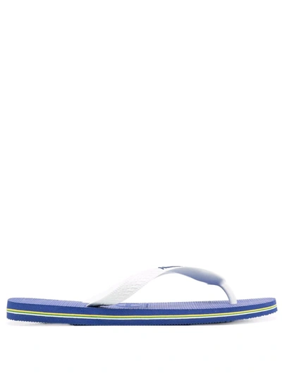 Havaianas Brazil Logo Slip-on Flip-flops In Weiss