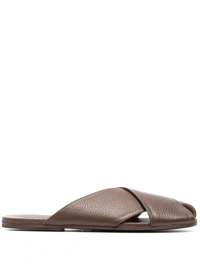 Shop Marsèll Spatola Flat Sandals In Braun